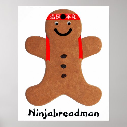 Ninjabreadman biscuit cookie poster