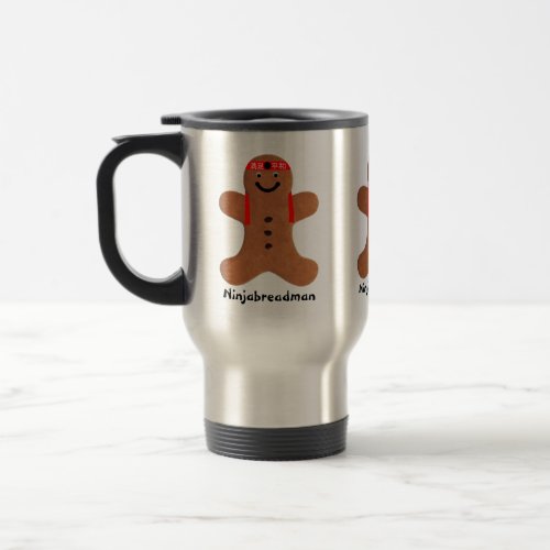 Ninjabreadman biscuit cookie travel mug