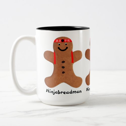 Ninjabreadman biscuit cookie Two_Tone coffee mug