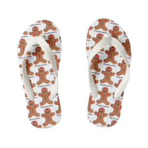 Ninjabreadman biscuit kid's flip flops