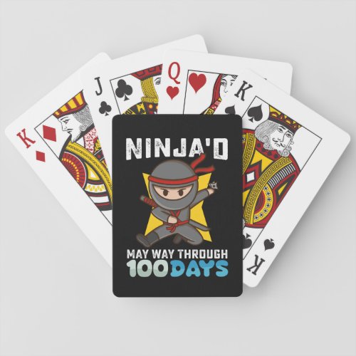 Ninjad May Way Through 100 Days of School Poker Cards