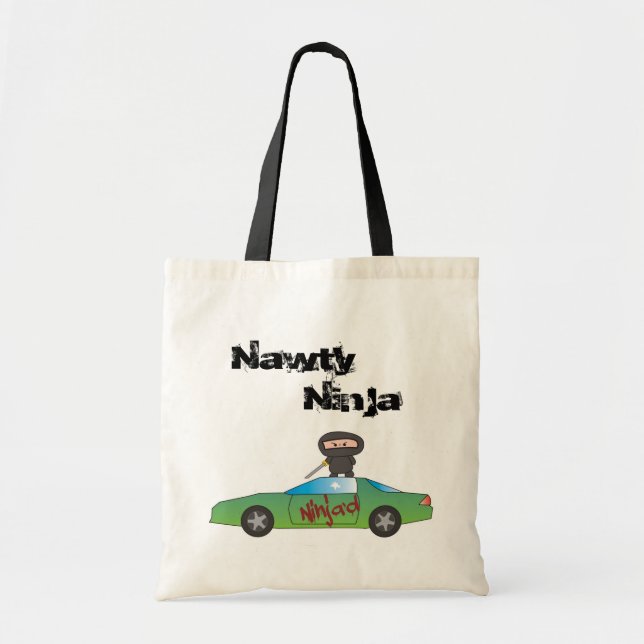 Ninja'd Tote Bag - A Nawty Ninja design (Front)