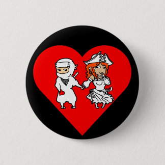 ninjas and pirates can get along/ white button