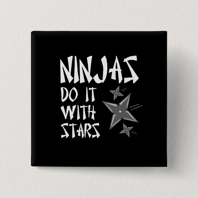 Ninjas Do It With Stars Button (Front)