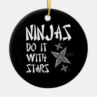 Ninjas Do It With Stars Ceramic Ornament