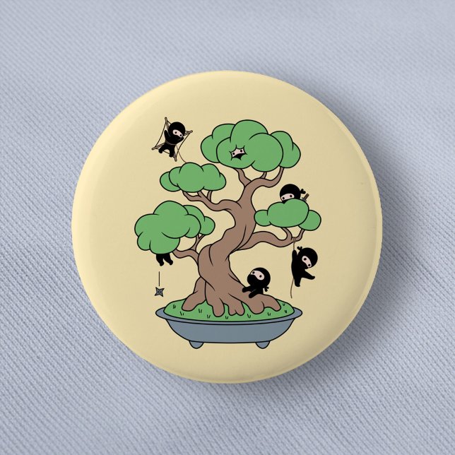 Ninjas in Bonsai Tree on Yellow Button (Creator Uploaded)