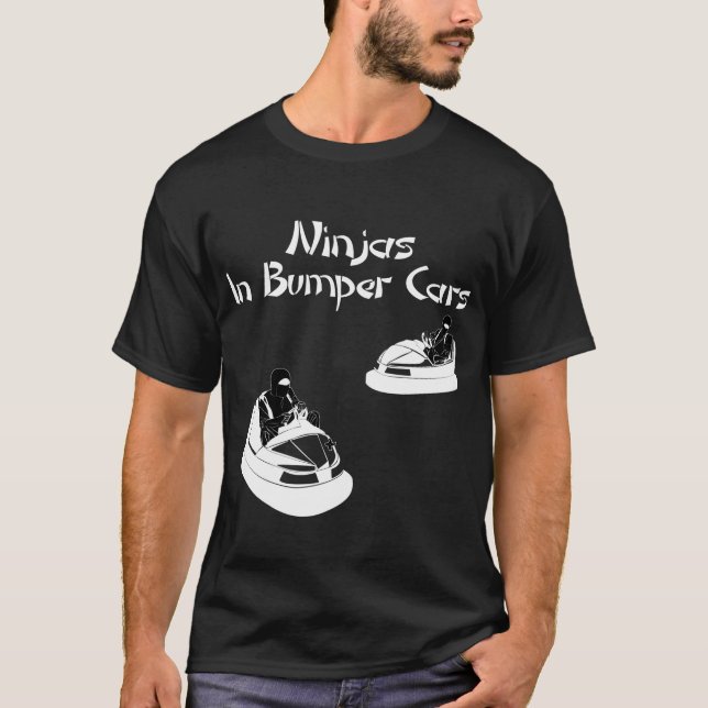 Ninjas In Bumper Cars - dark T-Shirt (Front)