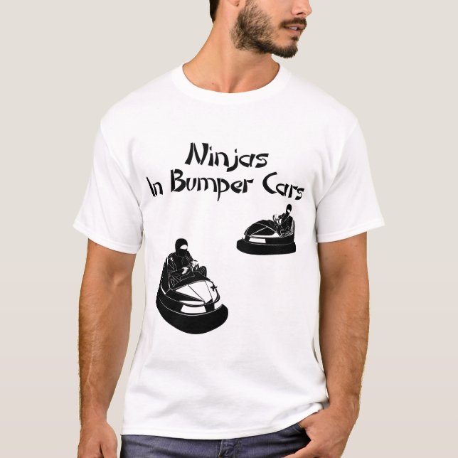 Ninjas In Bumper Cars - light T-Shirt (Front)