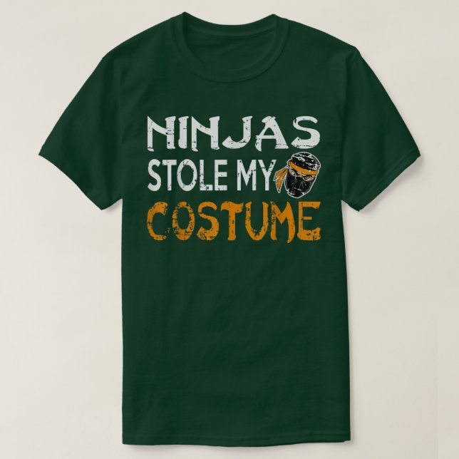 Ninjas Stole My Costume Funny Alternative Hallowee T-Shirt (Design Front)