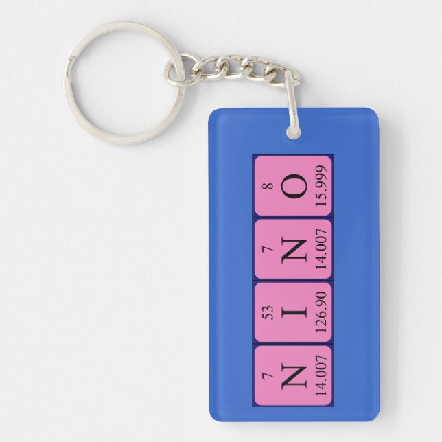 Nino periodic table name keyring (Front)