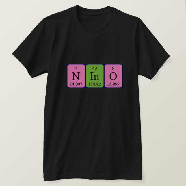 Nino periodic table name shirt (Design Front)