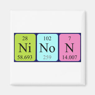 Ninon periodic table name magnet