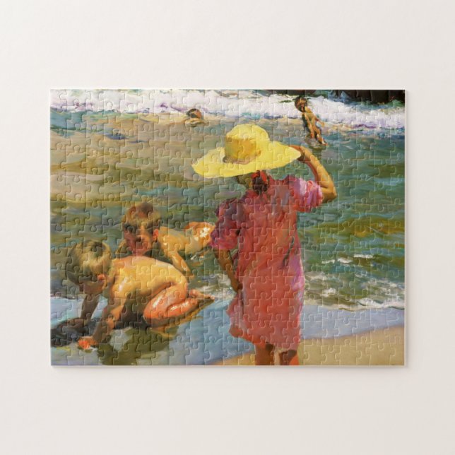 Ninos A La Orilla Del Mar by Joaquin Sorolla Jigsaw Puzzle (Horizontal)