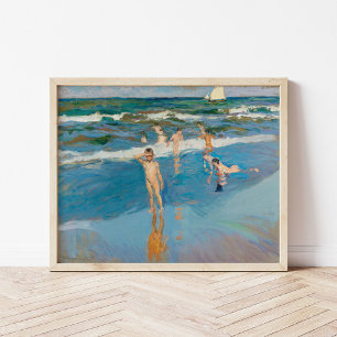 Niños en el Mar Joaquín Sorolla Poster