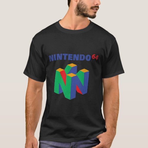 Nintendo 64 Classic Logo Retro Vintage Premium  T_Shirt