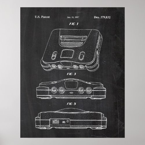 Nintendo 64 Patent Poster