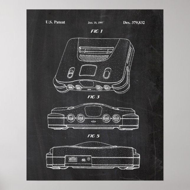 Nintendo 64 Patent Poster (Front)