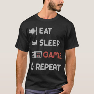 Nintendo Eat Sleep Game Repeat Graphic T-Shirt