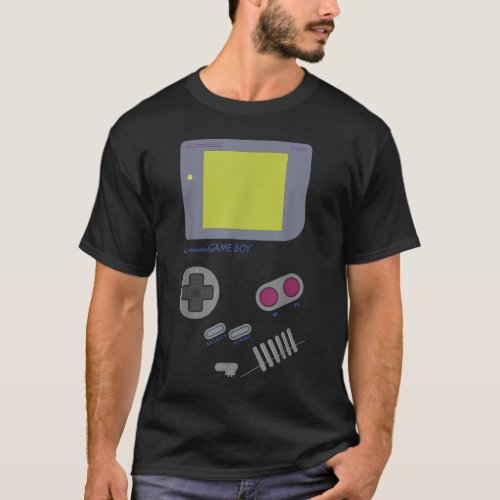 Nintendo Game Boy Screen Buttons Retro Graphic T_Shirt