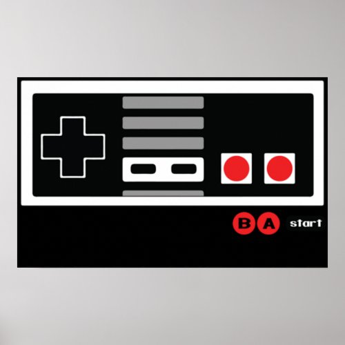 Nintendo Konami _ Live by the Code NES Poster
