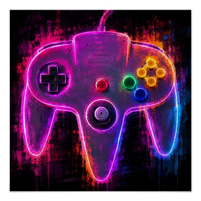 Nintendo N64 Controller Poster (Front)