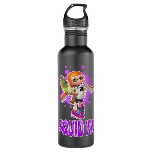 Nintendo Splatoon Squid Kid Pink Splat Graphic T S Stainless Steel Water Bottle