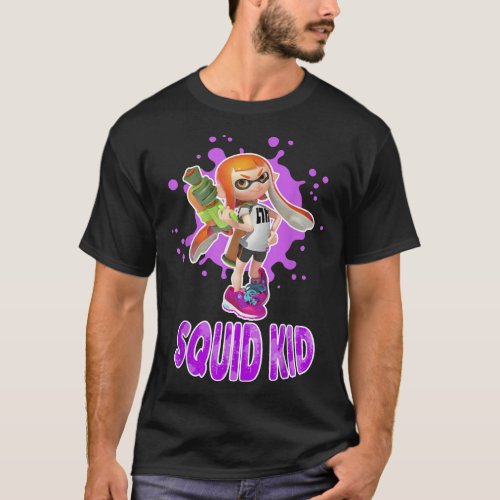 Nintendo Splatoon Squid Kid Pink Splat Graphic T S T_Shirt