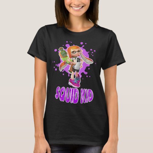 Nintendo Splatoon Squid Kid Pink Splat Graphic T S T_Shirt