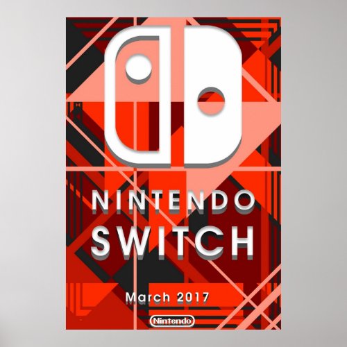 Nintendo Switch Abstract Poster