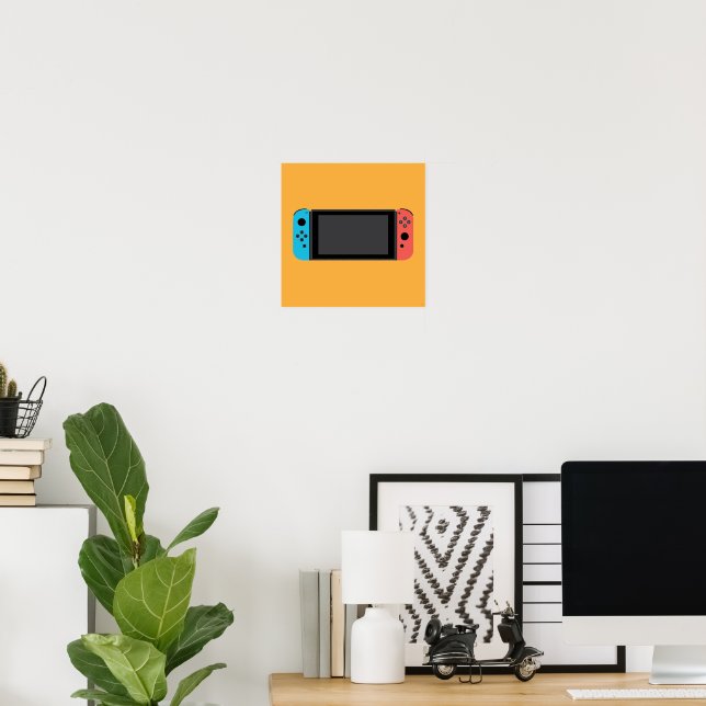 Nintendo Switch(Neon Blue/Red) Poster | Zazzle