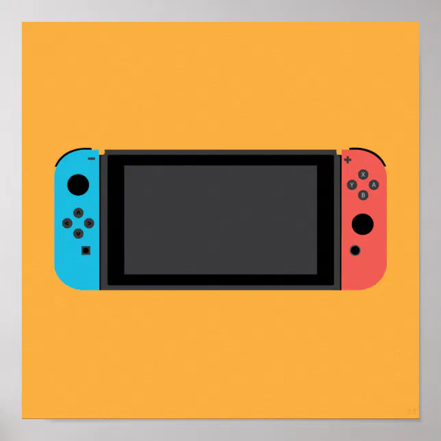 Nintendo Switch(Neon Blue/Red) Poster | Zazzle
