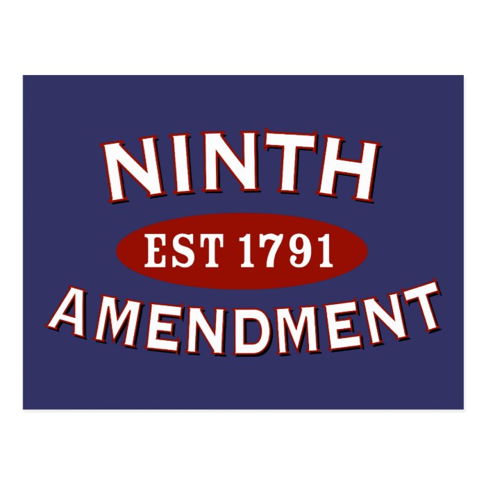 Ninth Amendment Est 1791 Post Card