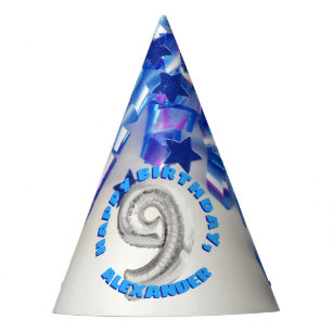 Ninth Birthday Boys Nine Years Old Party Hat