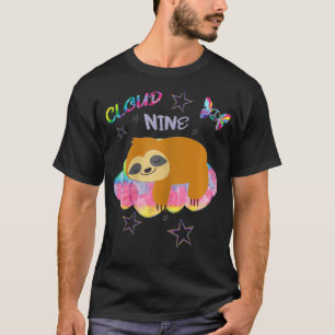 Ninth Birthday Cloud Nine Sloth Cute Retro T-Shirt