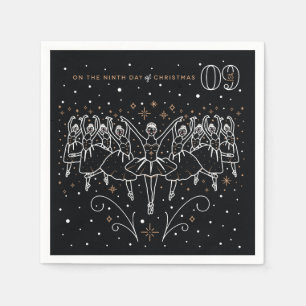 Ninth Day of Christmas Party Paper Napkins