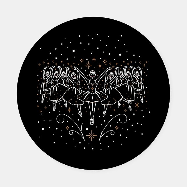 Ninth Day of Christmas  Round Ceramic Coasters (Single)