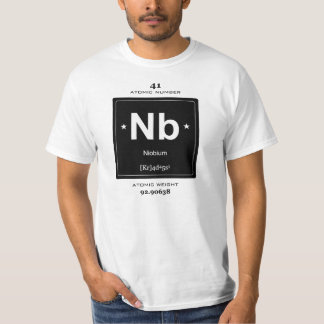 Niobium Chemical Element t-shirt vintage badge