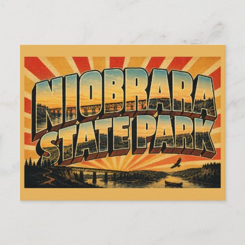 Niobrara State Park Nebraska River Bluffs Prairie Postcard