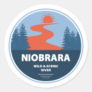 Niobrara Wild And Scenic River Nebraska Classic Round Sticker