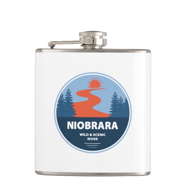 Niobrara Wild And Scenic River Nebraska Flask (Front)