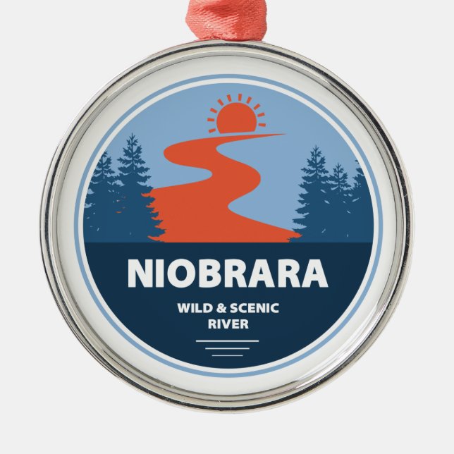 Niobrara Wild And Scenic River Nebraska Metal Ornament (Front)