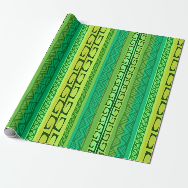 Nipa Hooks - green Wrapping Paper (Unrolled)