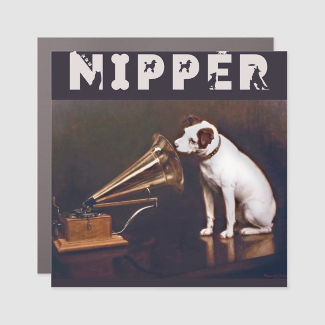 Nipper The Dog His Master's Voice Car Magnet (Front)