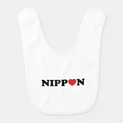 Nippon Love Heart Baby Bib