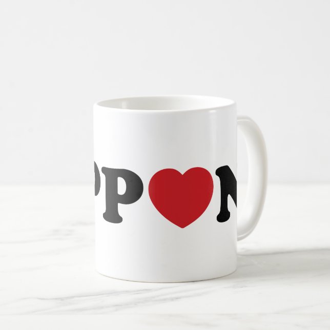 Nippon Love Heart Coffee Mug (Front Right)