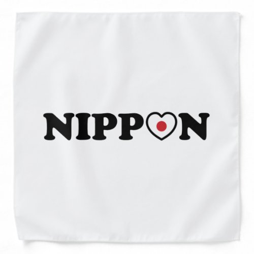 Nippon Love Heart Flag Bandana