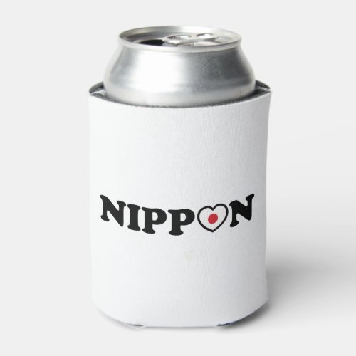 Nippon Love Heart Flag Can Cooler