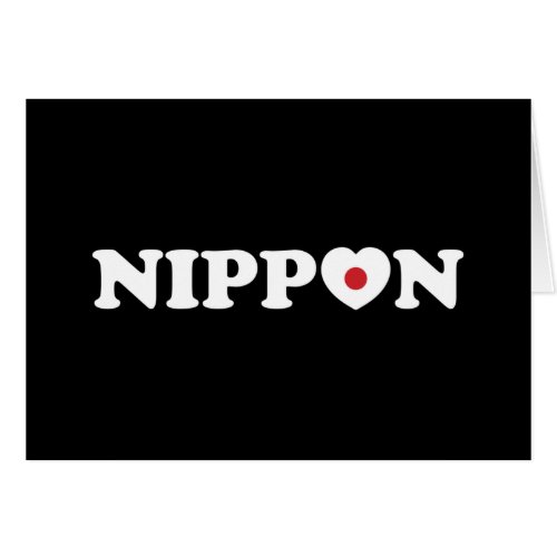 Nippon Love Heart Flag Card