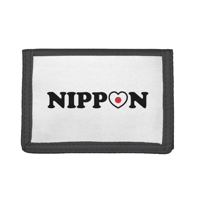 Nippon Love Heart Flag Trifold Wallet (Front)