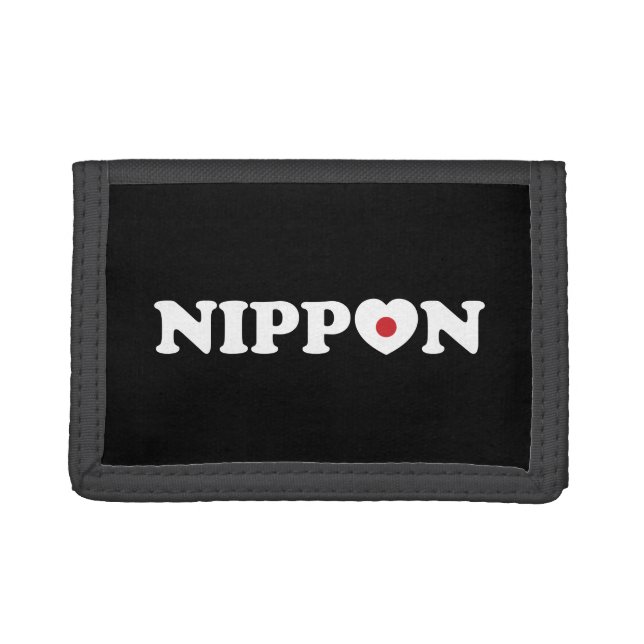 Nippon Love Heart Flag Trifold Wallet (Front)